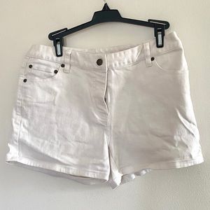 White Jean Shorts